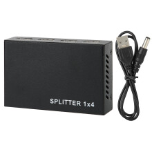 Distributore audio/video HD da 1 a 4 uscite, splitter HDMI con formati audio supportati e installazione rapida, buona qualità, buona qualità, buona