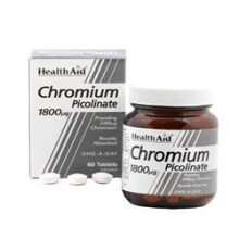 Health Aid Chromium Picolinate 200ug, 60 Tablets