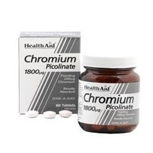 Health Aid Chromium Picolinate 200ug, 60 Tablets