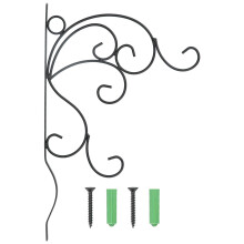 Support à fleurs vintage en fer forgé, support mural décoratif pour plantes, idéal pour une décoration intérieure et extérieure élégante,