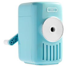 Manual Pencil Sharpener, Automatic Feed Hand Crank Sharpener with Adjustable Tip Design for Pencils and Colored Pencils (TriColor) (Blue)