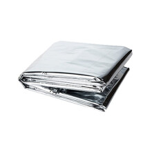 5 pieces foil survival blanket, reflective thermal first aid (silver, 130x210cm)