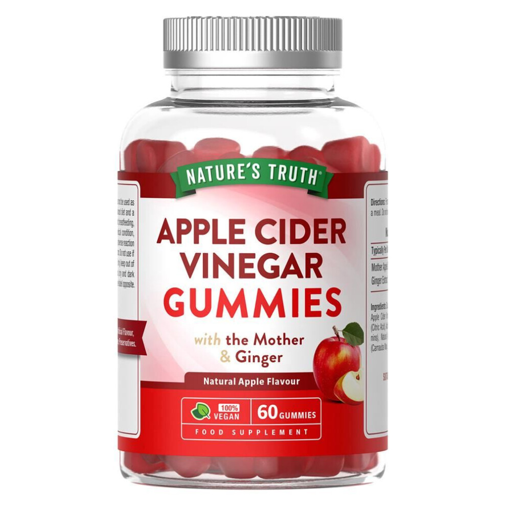 Nature's Truth Apple Cider Vinegar W/The Mother & Ginger 60 Gummies