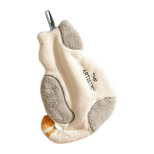Corals Fleece Towel with Cartoon Cats Motif Super Soft-Gray