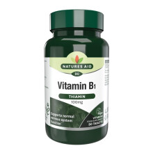 Natures Aid Vitamin B1 Thiamin Hydrochloride 100mg - Pack of 90 Tablets