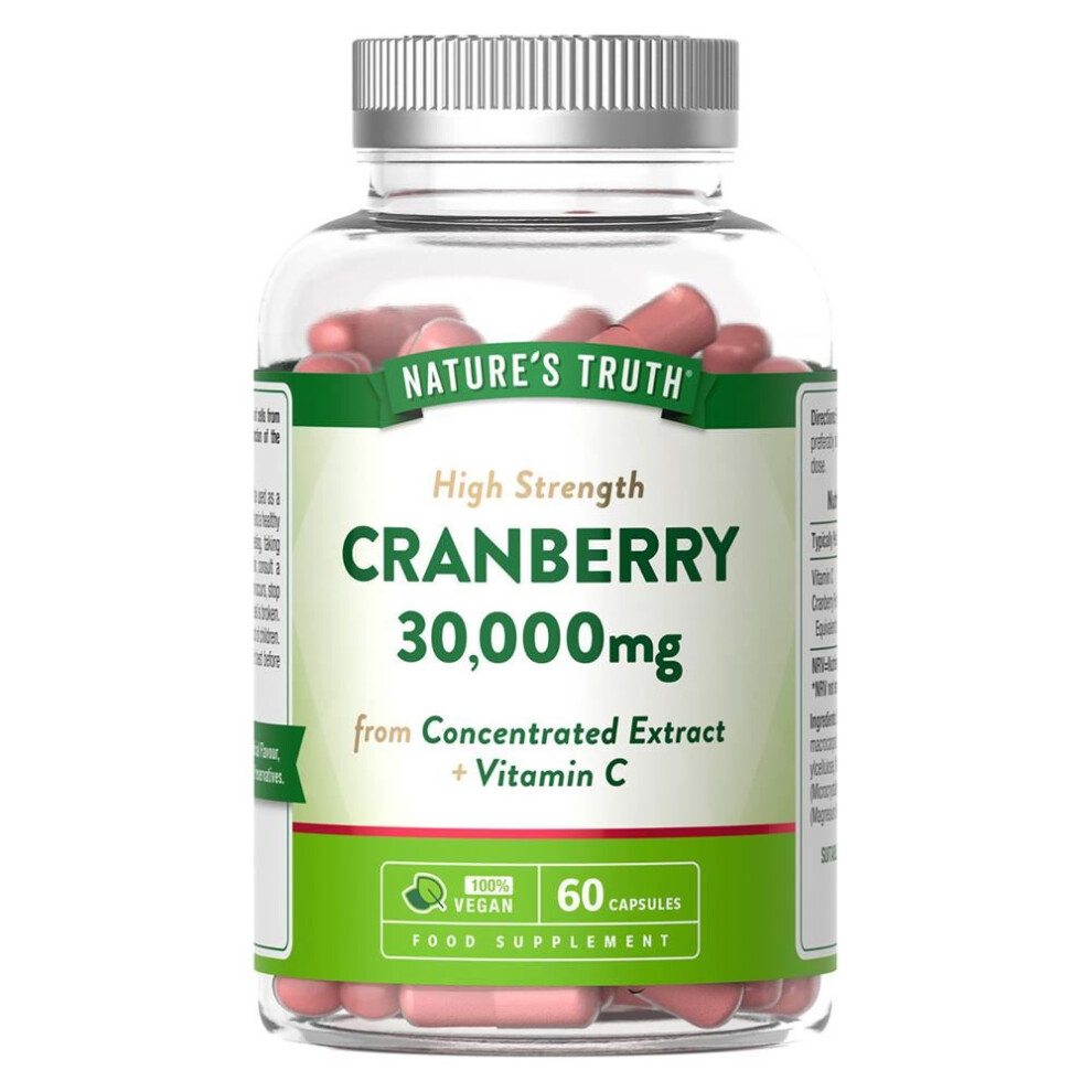 Nature's Truth Cranberry Extract 30000Mg W/ Vitamin C 60 Capsules
