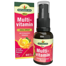 Multivitamin Daily Oral Spray 30ml - Natural High Strength Supports Energy Tiredness Fatigue Healthy Immune & Nervous System - Pill Tablet Capsule