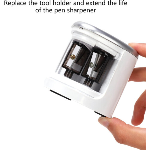 Electric Pencil Sharpener, Automatic Pencil Sharpener, Plastic, 2 Pack 2