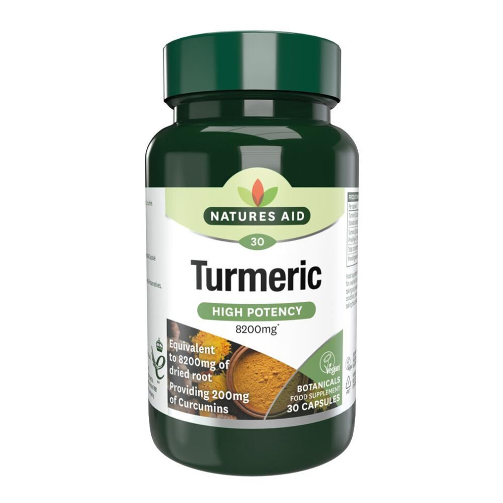 Natures Aid Superfoods Tumeric 30 Caps