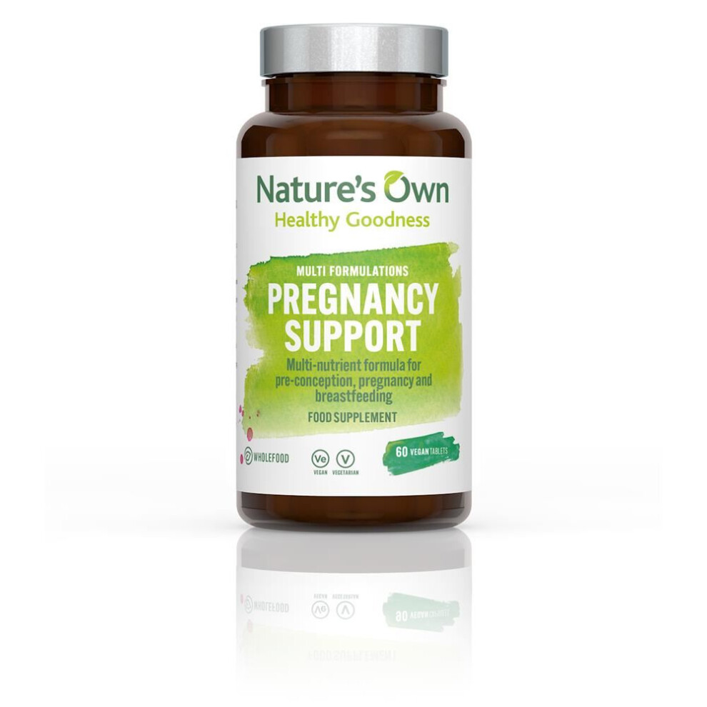 Natures Own Nature's Own Wholefood Pregnancy Support Vegan Tablets, Pack Of 60 Tablets