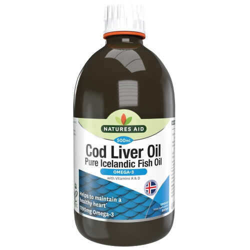 Natures Aid Natures Aid Cod Liver Oil Liquid (with Vitamin a & D)500ml