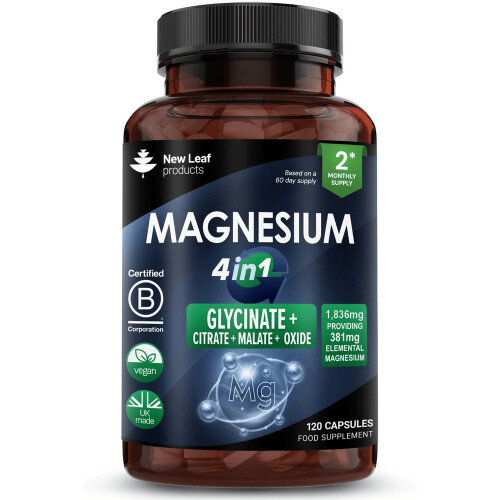 New Leaf Products Magnesium Complex 2000mg Elemental 449mg 120 capsules