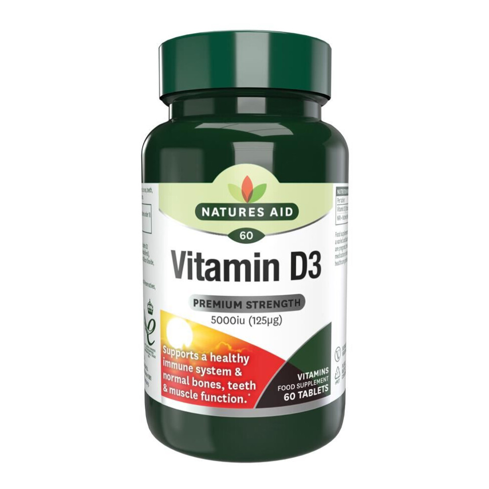 Natures Aid Vitamin D3 5000Iu 60 Tablets