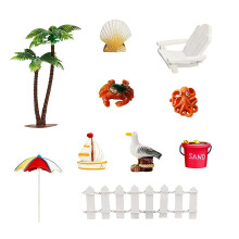 Tropische strandtaartdecoratie Kunststof Hawaïaans thema