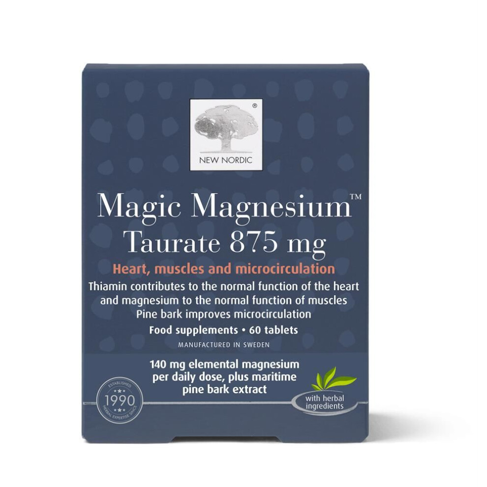 New Nordic Magic Magnesium Taurate 875mg. 60 tablets - 2 Pack - Image 9