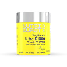 Nutriburst Ultra-D1000 Vegan Vitamin D3 & K2 Gummies for Bones - 60 Count