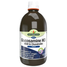 Natures Aid Glucosamine 1500mg, MSM 500mg + Chondroitin 400mg Liquid, 500ml