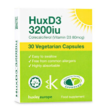 Hux D3 3200iu Colecalciferol 30 Vegetarian Caps
