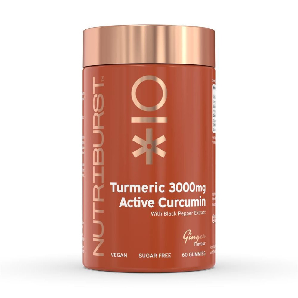 Nutriburst Black Turmeric Curcumin Gummies With Pepper Extract - 60 Count