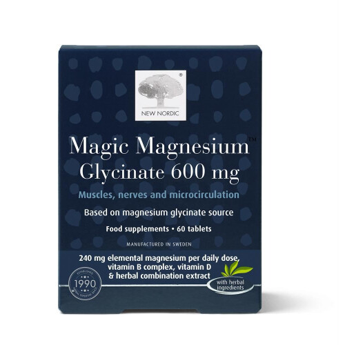 New Nordic Magic Magnesium Glycinate 600mg 60 Tablets