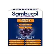 Sambucol Black Elderberry Capsules – Immuno Forte | 30 Capsules | Vitamin C + Zinc | Vegan