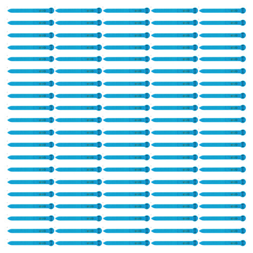 Reusable Leg Rings for Chicken Duck Sequential Numbering-Blue