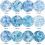 Scrapbook Paper Pad 15.2 x 15.2 cm, 24 Sheets Watercolour Blue Pattern 2