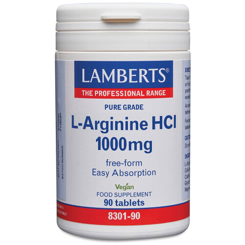 Lamberts Lamberts L-Arginine HCl 1000mg 90 tablets
