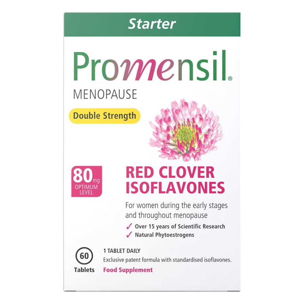 New Promensil Menopause Starter Double Strength Clover 80Mg 60 Tablets Red Prm-252507