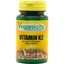 Veganicity Vitamin K2 100µg Bone and Circulation Health Supplement - 60 Tablets