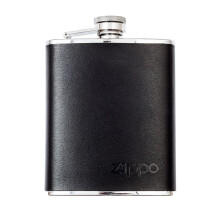 Leather Wrapped Hip Flask| 6 oz Leakproof Flask | Perfect for Mens Gifts Birthday Anniversary| Zippo Collectors Item |