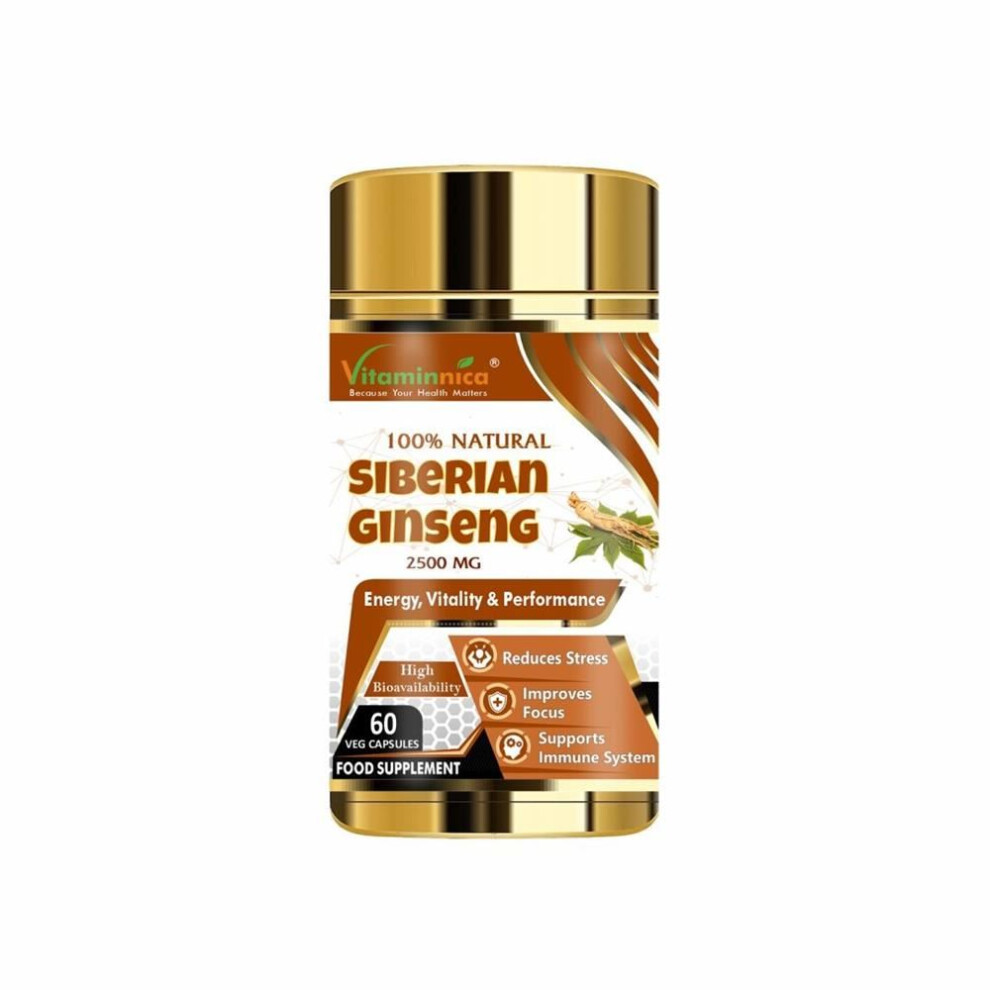 Vitaminnica Siberian Ginseng 2500Mg 60 Capsules