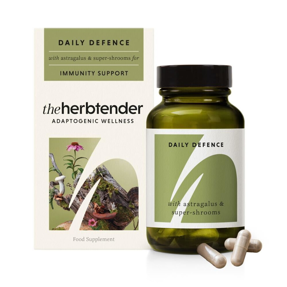 Herbtender Daily Defence Astragalus Super-Shrooms 60 Capsules - 2 Pack - Image 6