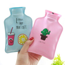 Hot Water Bottle Bag Hand Foot Warmer Cartoon Mini Hot Water Bottles 2pcs