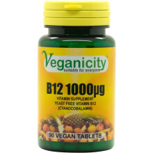 Veganicity B12 1000µg Heart Health Supplement - 90 Tablets