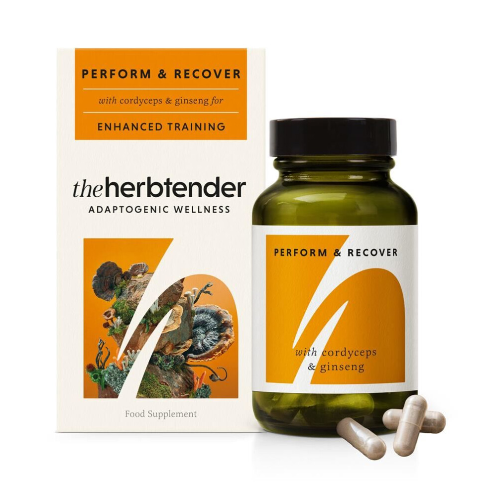 The Herbtender Perform & Recover With Cordyceps & Ginseng 60 Capsules