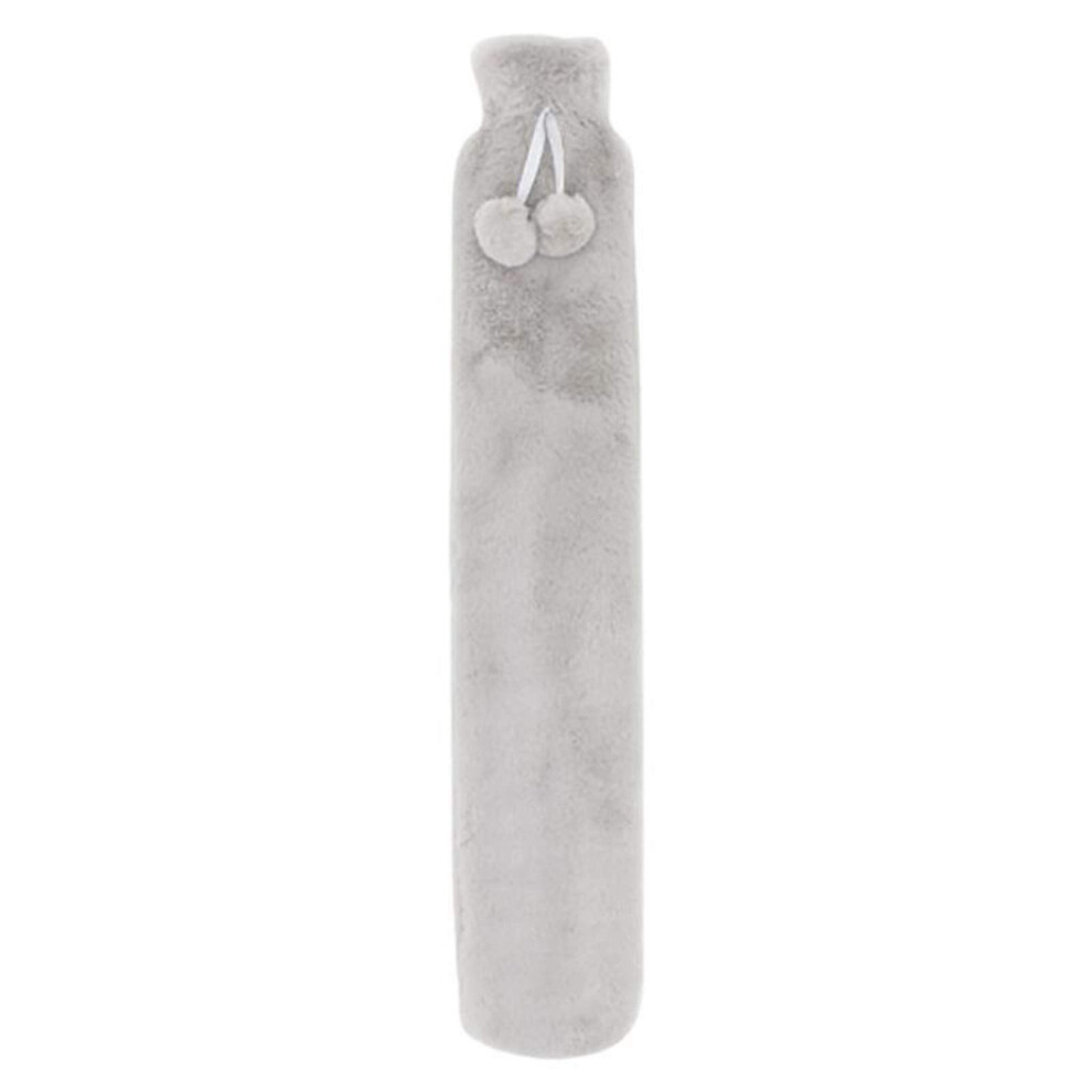 Gray Warm Water Bottle Nice Warm Water Bottle Warm Belly Treasure Belt Protective Cover Hand Warmer Extralong Portable Hot Water Filled 11 (Color: )