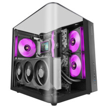 Gaming ATX-behuizing - Mars Gaming - MC-INFINIOLITE - gebogen gehard glas - dubbele kamer - compatibel - Wit