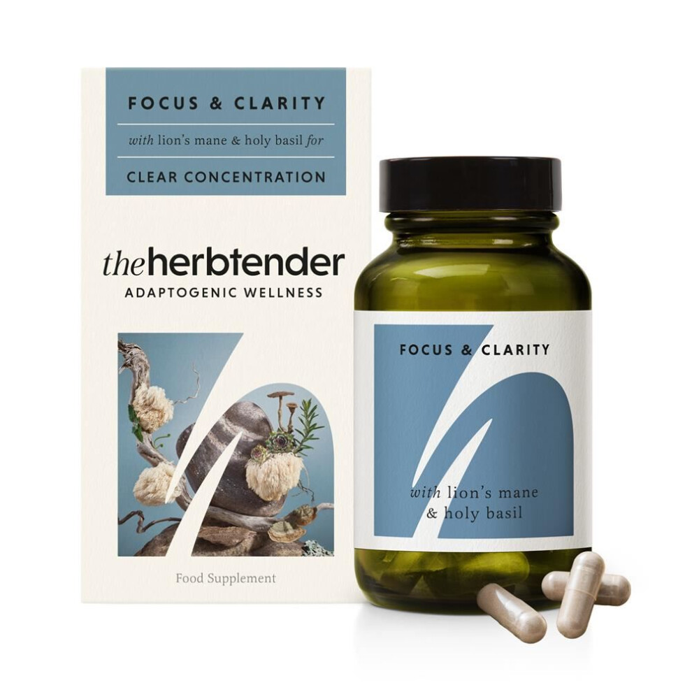 The Herbtender Focus & Clarity With Lion's Mane & Holy Basil 60 Capsules