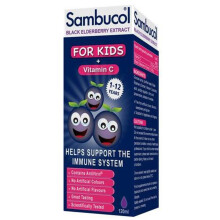 Sambucol Natural Black Elderberry for Kids with Vitamin C, 120ml
