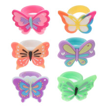 12 Piece Butterfly Rings for Cartoon Finger Rings for Parties and Birthday Parties and