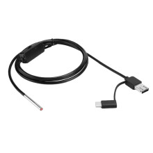 Teräväpiirtokamera vedenpitävä käärmekamera USB-boreskooppiendoskoopin tarkastus laaja-alaisella säädettävällä LED-valolla