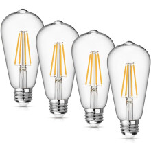 Hochleistungs-LED-Edison-Glühbirnen, 9 W ST64, Antikklarglas, vielseitig einsetzbar, energieeffiziente Leuchten für Wohnräume und Esszimmer, nicht
