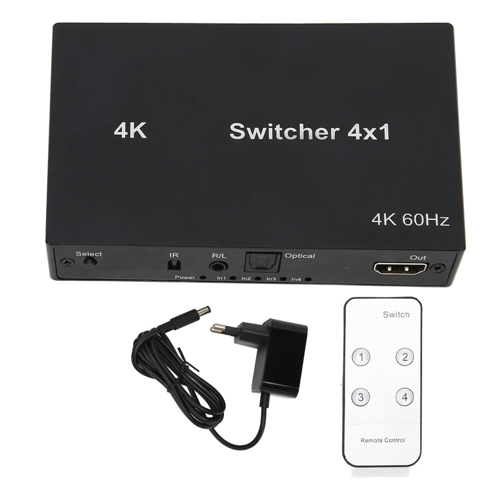 Powered Hdmi Splitter With 4K Resolution And Full Hd Support 3D Support Hdmi Splitter High Compatibility Plug And Play Edid Management Downscaling 9420858932741