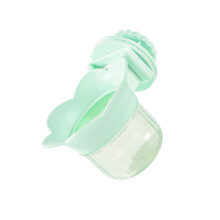 Plastic Tulips Shape Parrots Water Food Feeder Screw-Green