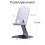 Suporte universal em liga de alumínio, dobrável com rotação de 360 graus, compatível com dispositivos de 4 a 11 polegadas, design ergonômico e 5