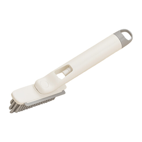 Spray Rotating Tile Grout Cleaner Brush with Hard-White