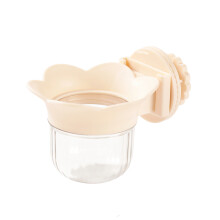 Stylish Tulips Shape Parrots Feeder Waterer AntiSpill-Beige1