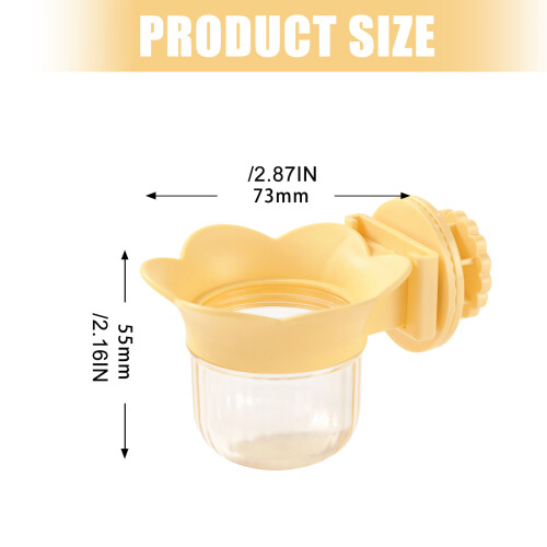 Stylish Tulips Shape Parrots Feeder Waterer AntiSpill-Beige1 2