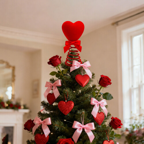Red Heart Spring Loaded Tree Toppers-sandblasted hearts 2